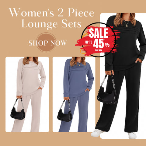 🔥LAST DAY💓Women's Crew Neck Top & Drawstring Pants Set