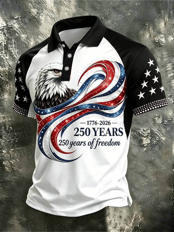 Men's USA 250th Anniversary Print Polo Shirt