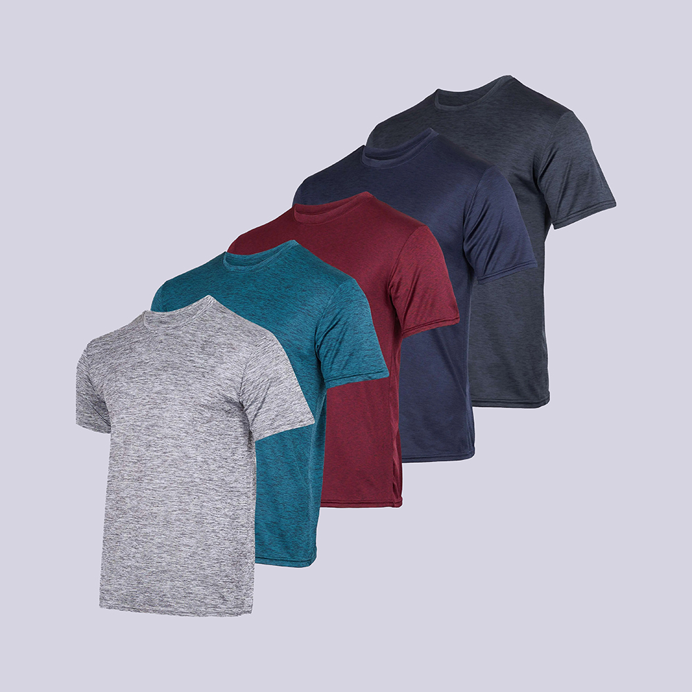 Men's Short Sleeve Dry Fit Active Crew Neck T Shirt