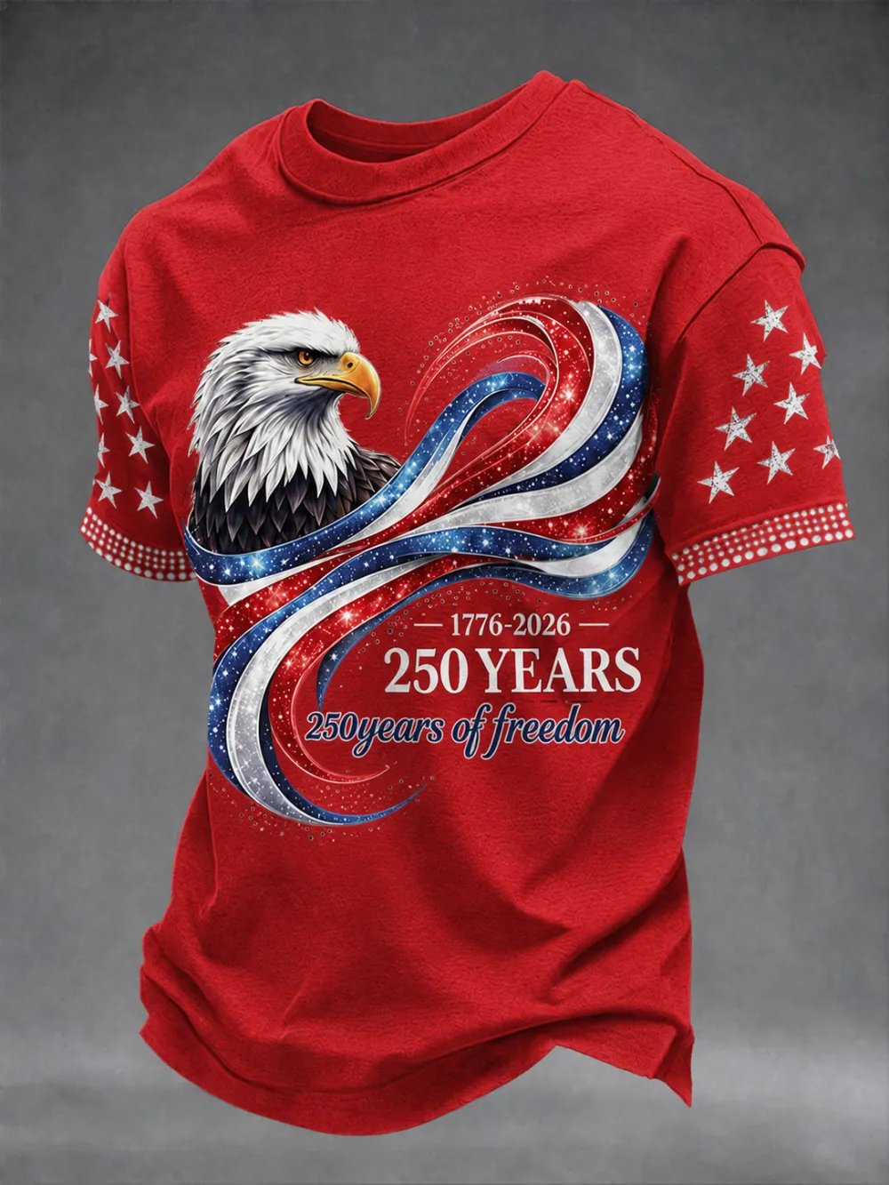 Men's American Anniversary Short-Sleeve Crew Neck T-Shirt