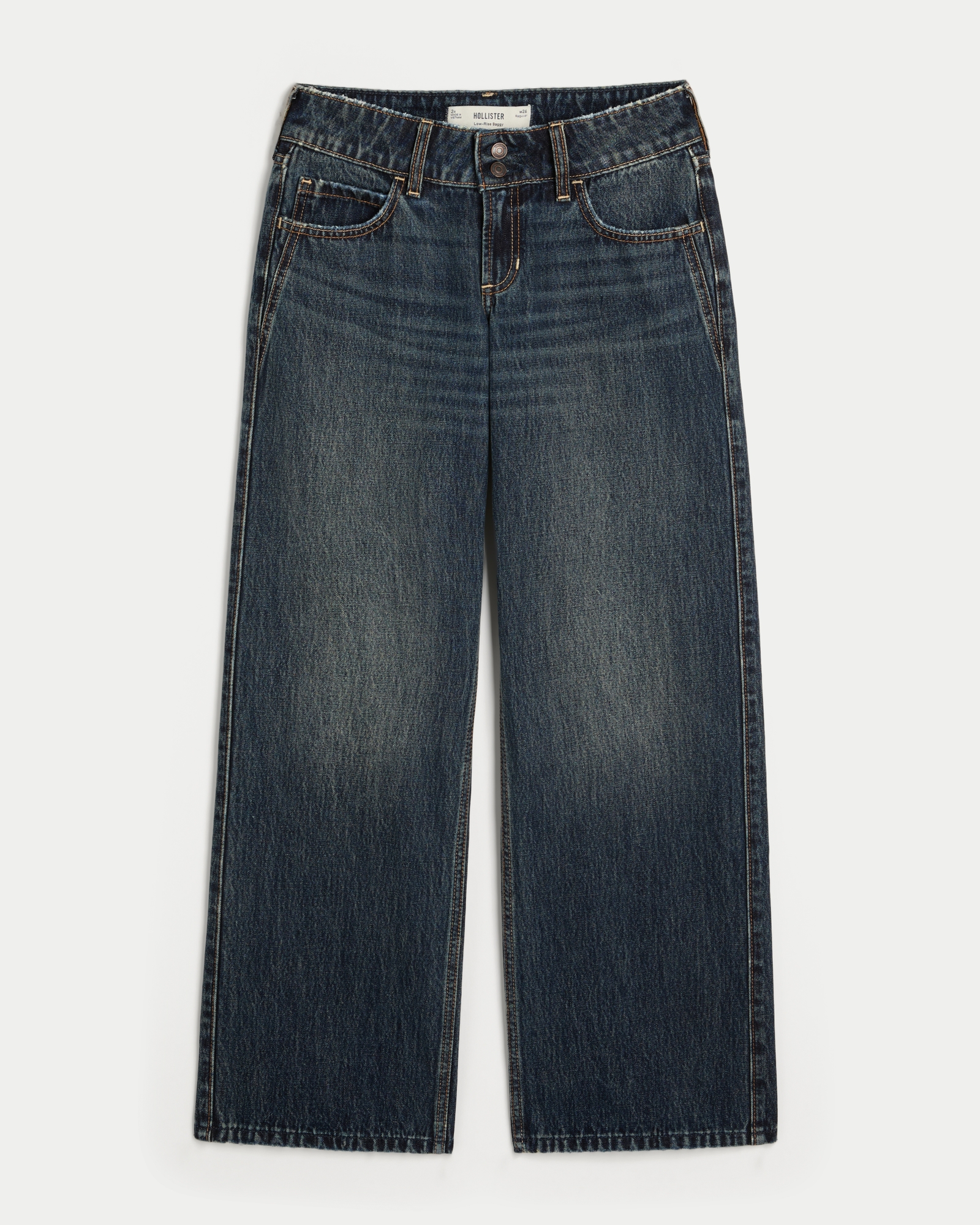 Low-Rise Y2K Light Wash Baggy Jeans
