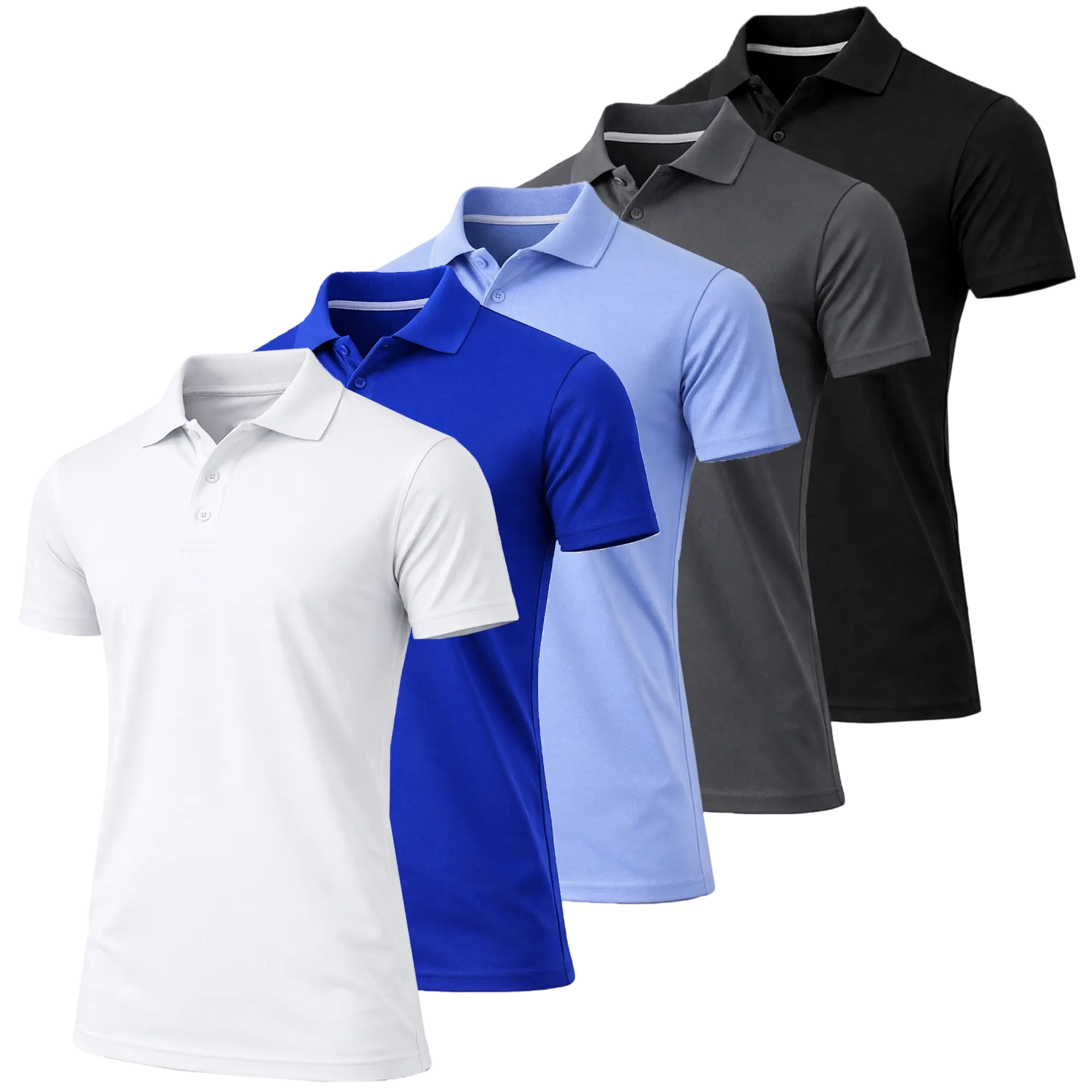 Men’s 5-Pack Performance Polo Shirts