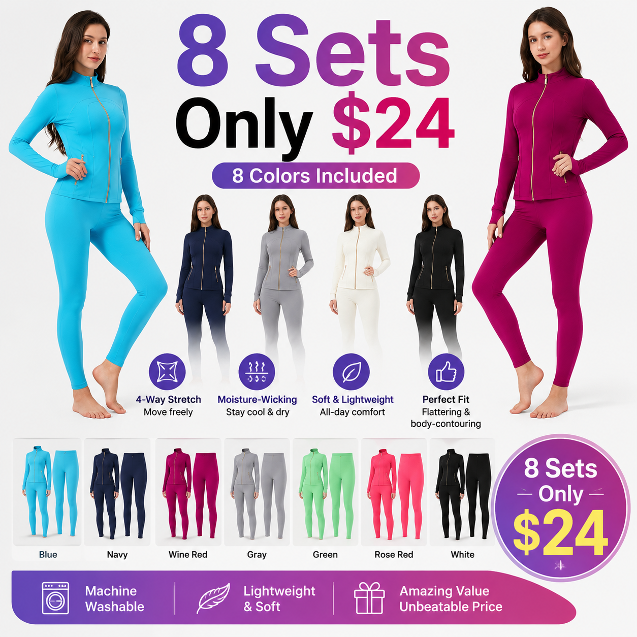 Women's Sporty Tracksuit Set