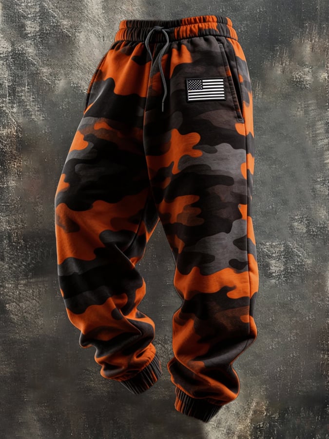 Men's Retro Outdoor Camouflage Patriot Sports Pants