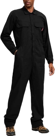 Men's 100% Cotton Workwear. It features long sleeves, durable twill fabric, multiple pockets for storage, and is suitable for both casual and work scenarios.
