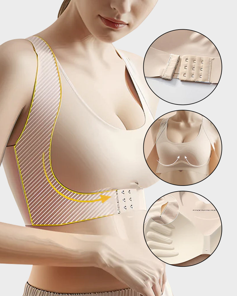 Wireless Cross-Back Posture Bra with Front Closure（2pcs）
