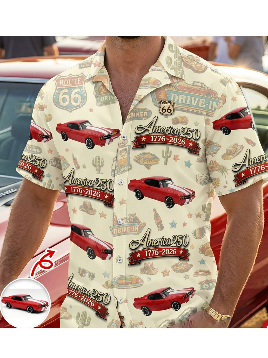 Men's 66 Centennial Print Short-Sleeve Shirt