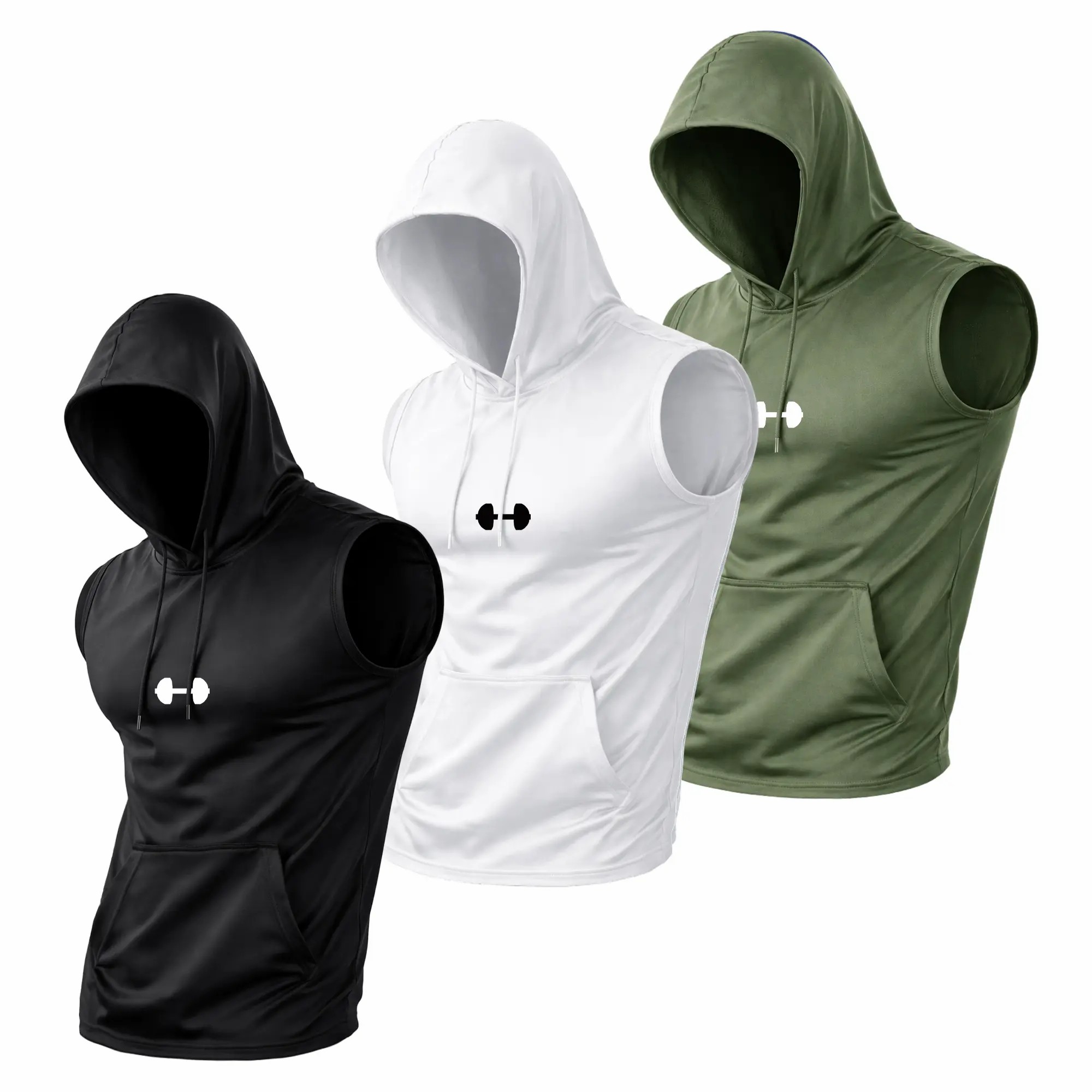 Men’s Quick-Dry Cooling Hooded Sleeveless Tops