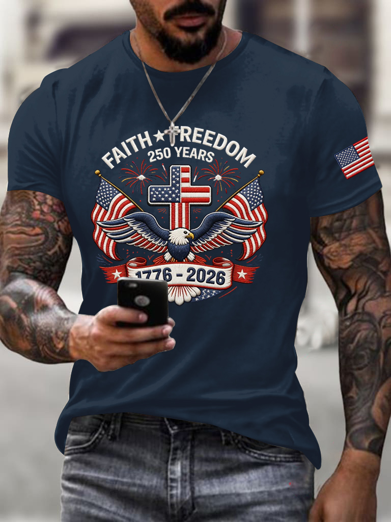 Men'S Faith Freedom 250 Years T-Shirt