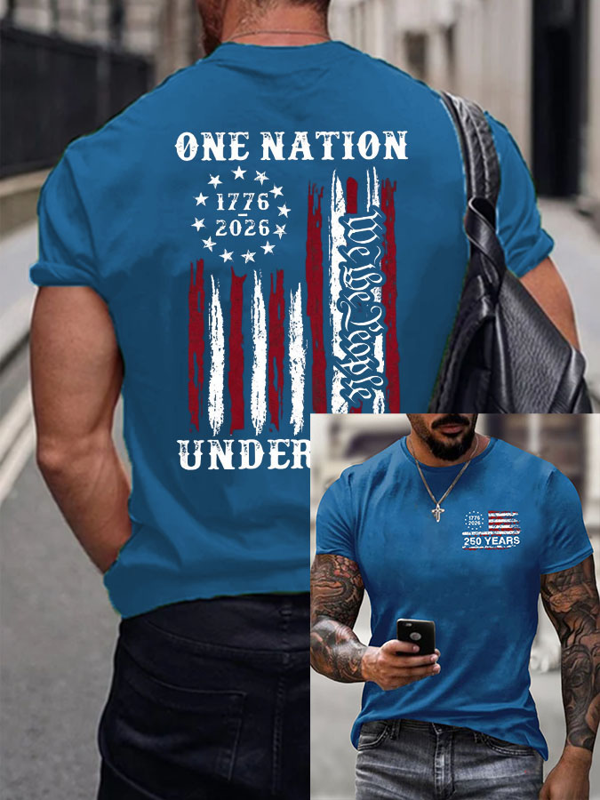 Men'S One Nation Under God  T-Shirt
