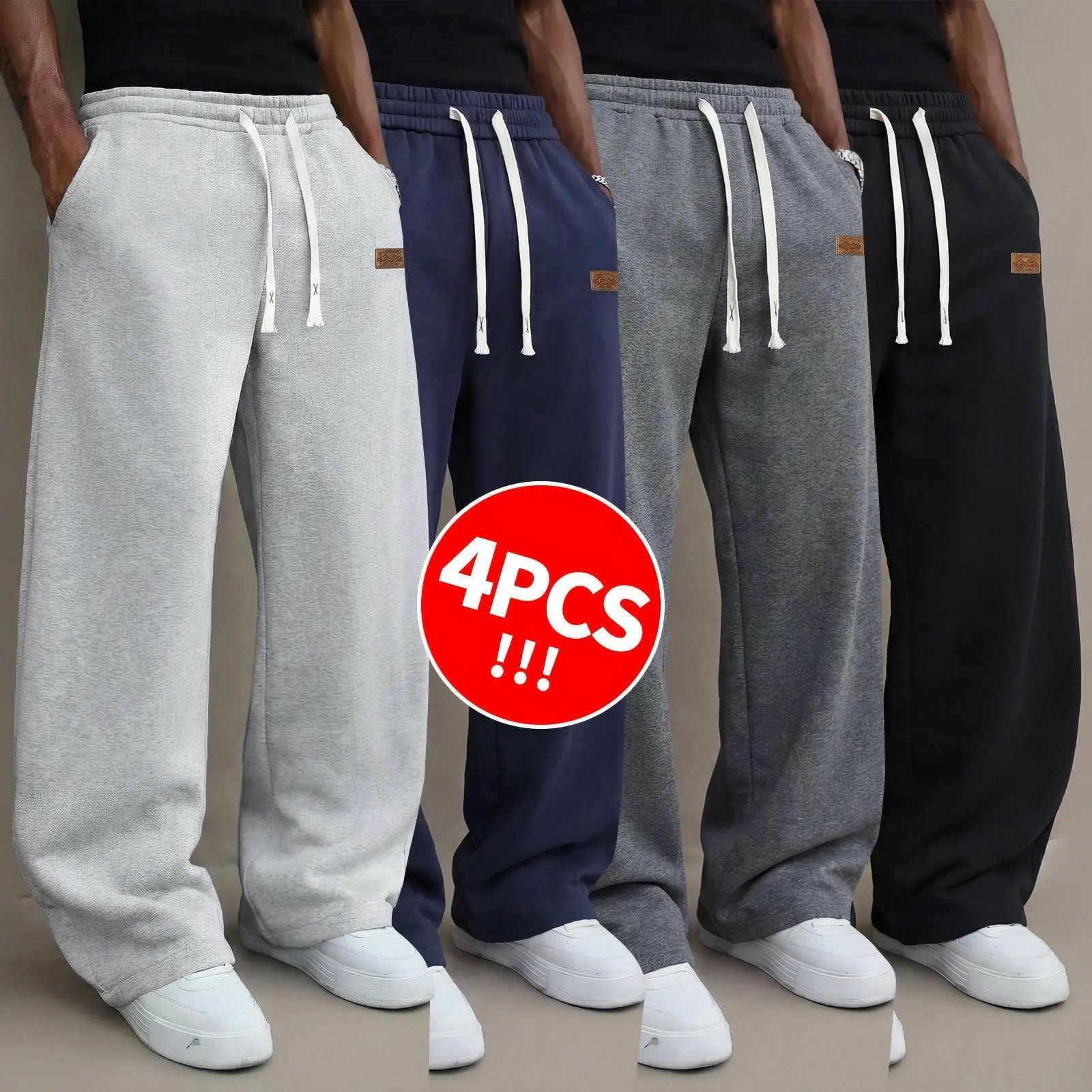 Men's Lightweight Drawstring Casual Pants – Stretch Straight-Leg Summer Trousers