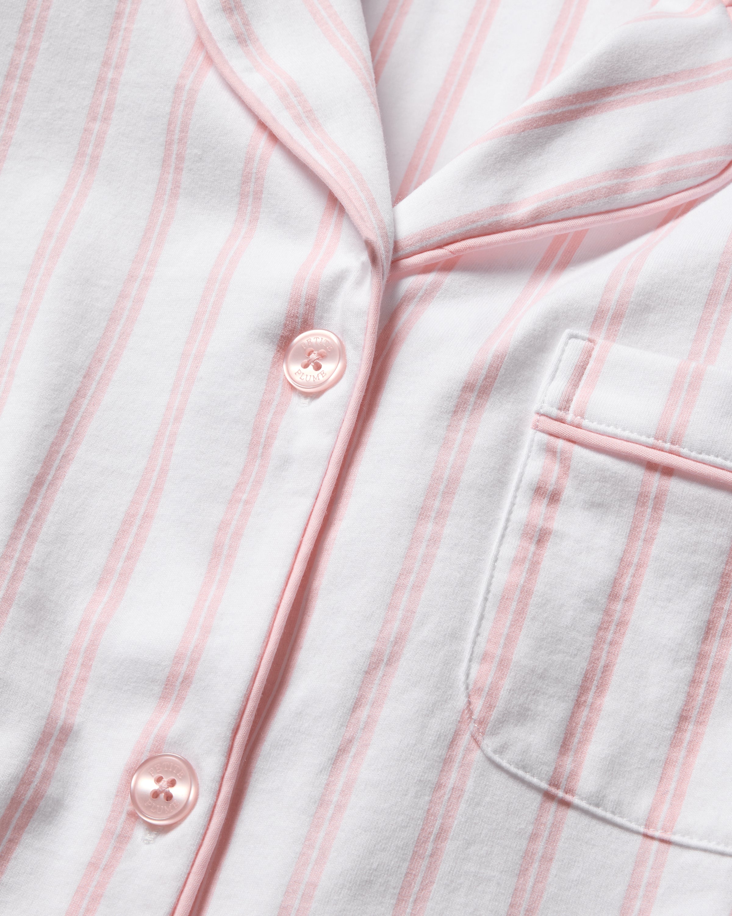 Women's Pima Nightshirt in Pink Stripe