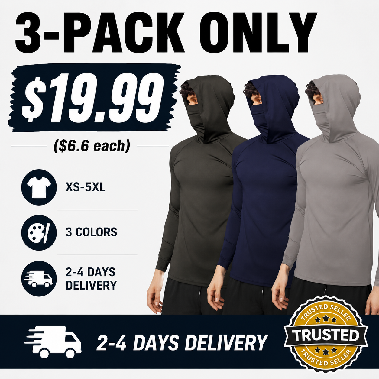 Men's Casual Hooded Pullover 6-Piece Set