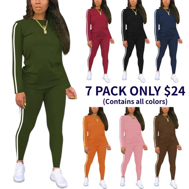 Women's solid color elastic waist pants suit