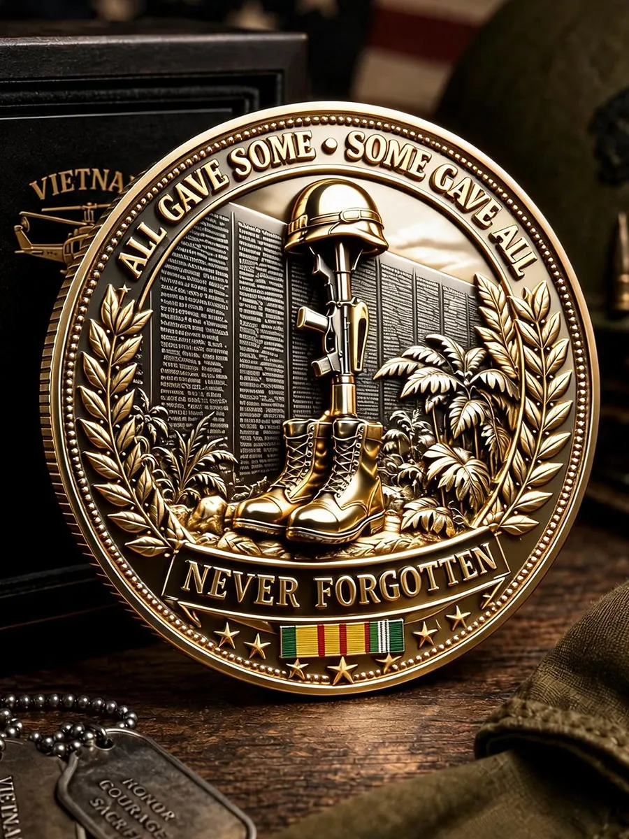 Vietnam Veteran Commemorative Metal Medal