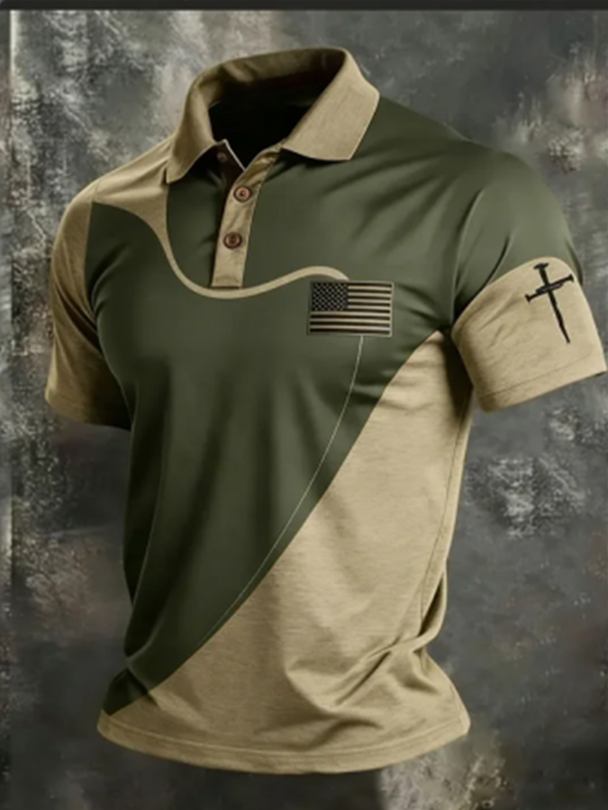 Men'S 250Th Anniversary Printed Casual Collar Shirt
