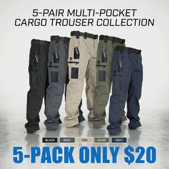 Heavy-Duty Men's Tactical Work Pants - Multi-Pocket Multi-Functional Cargo