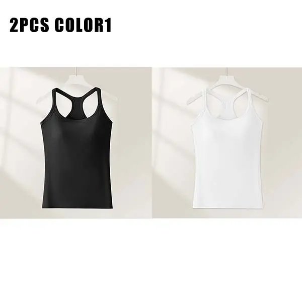 Women's Ribbed Built-in Bra Tank Top