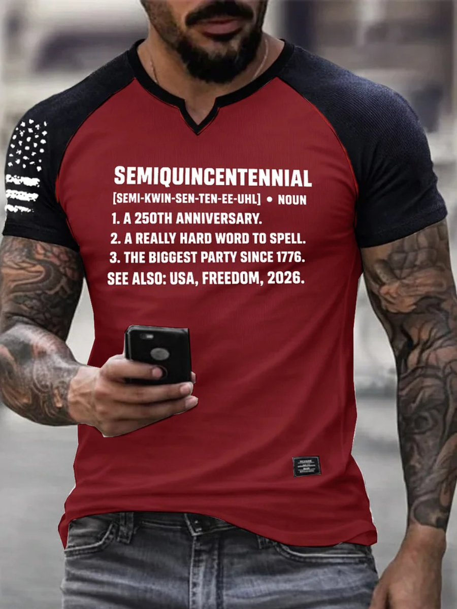 Men's Retro Patriotic Pattern Printed T-Shirt