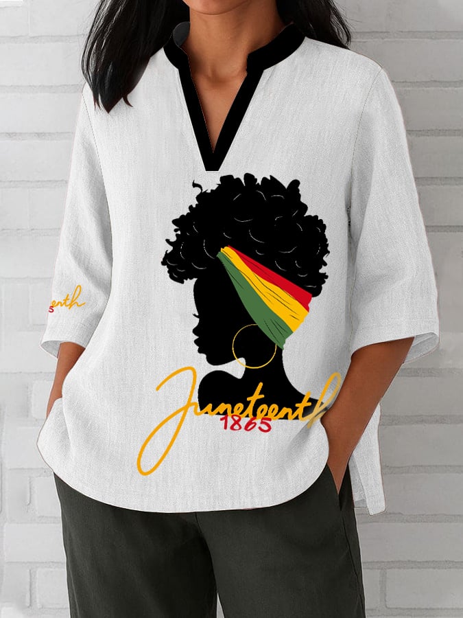Women's 1865 Black History Juneteenth Print Top
