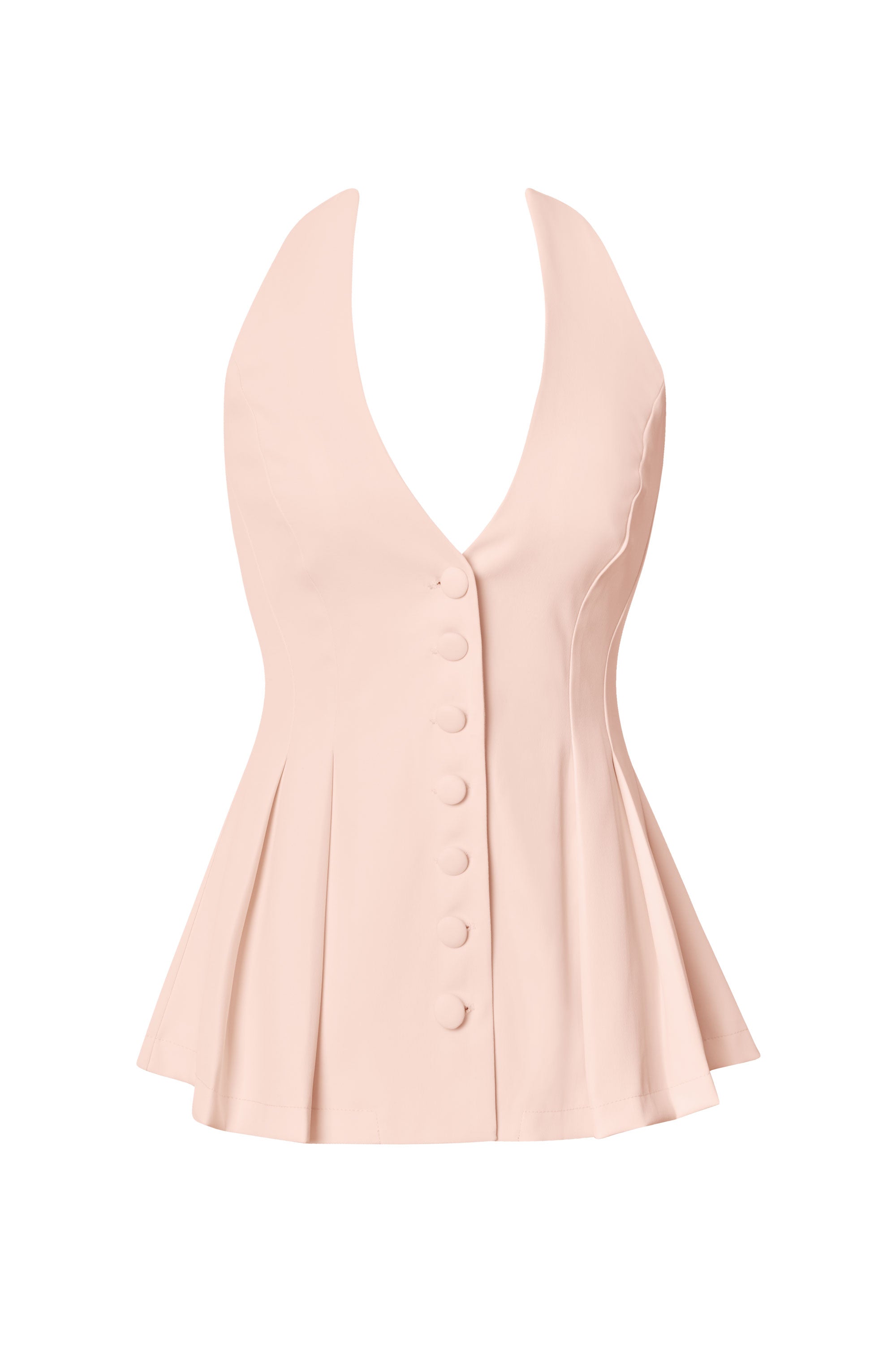 Abigail Pink Peplum Vest Top