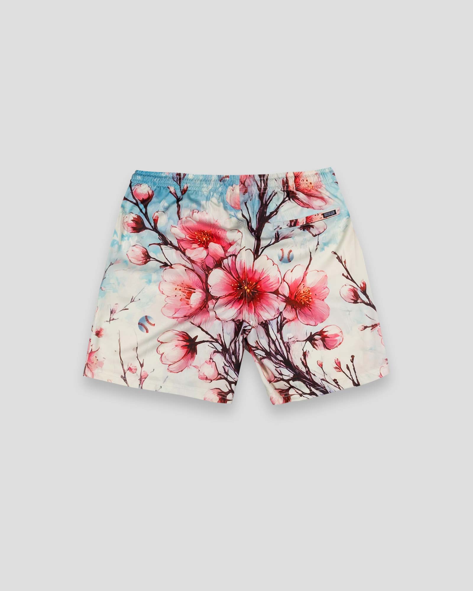 Cherry Blossom Baseball Diamond Lux Satin Shorts - Youth