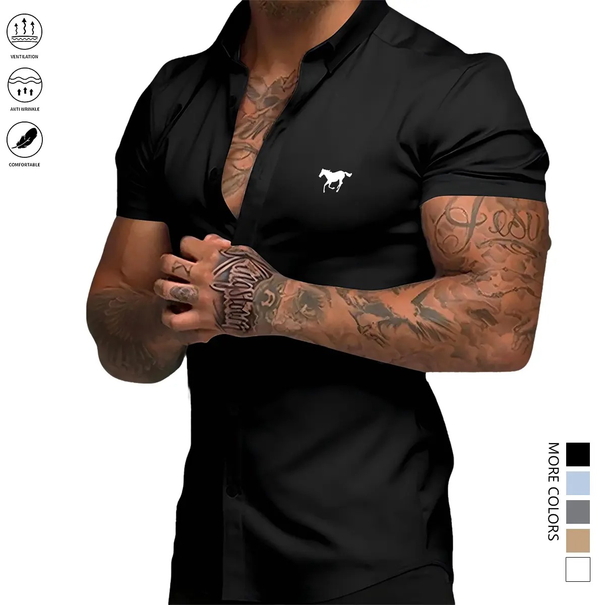 Men's Slim Fit Short Sleeve Shirt