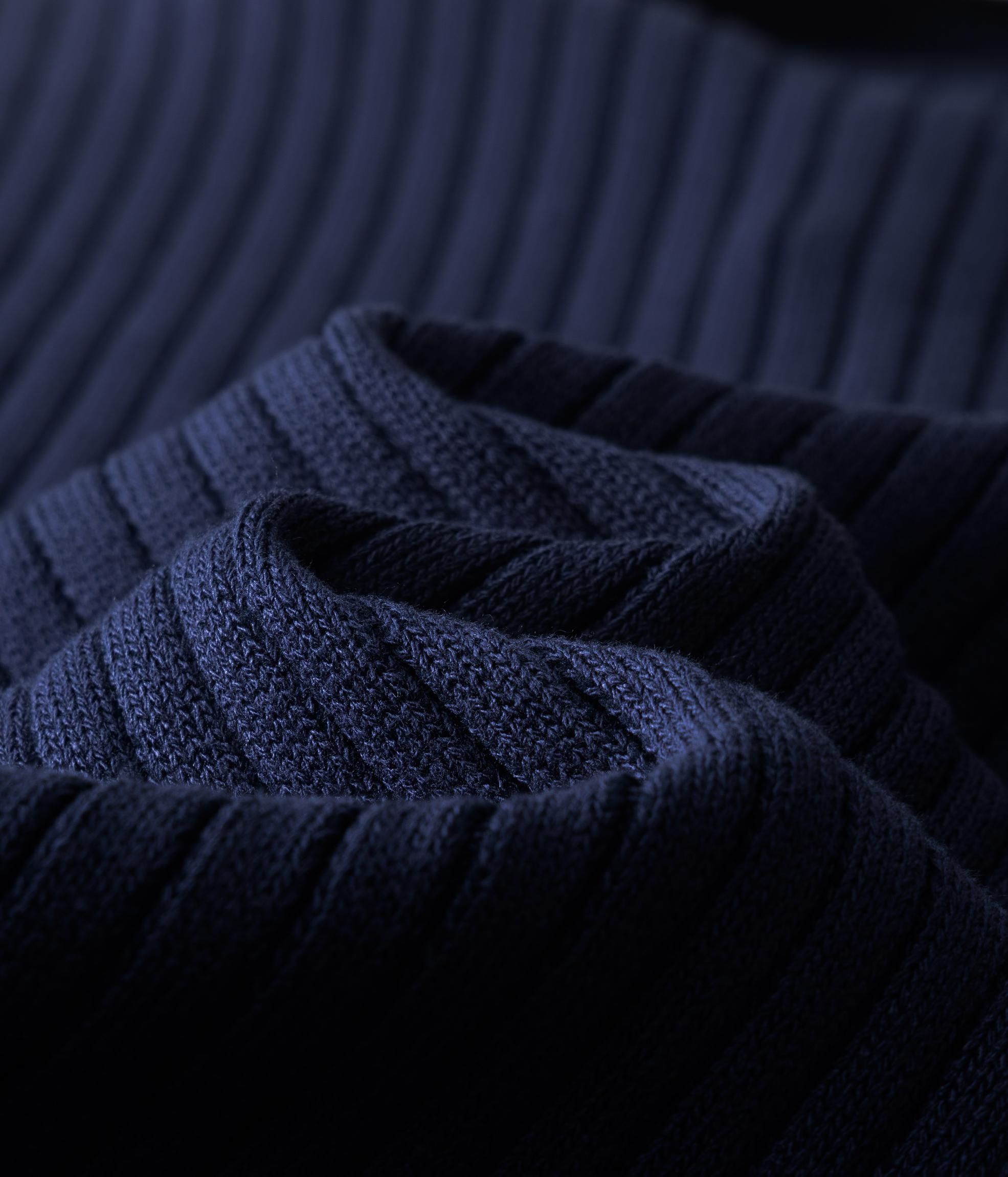 Men's Vintage Rib-Knit Polo Shirt