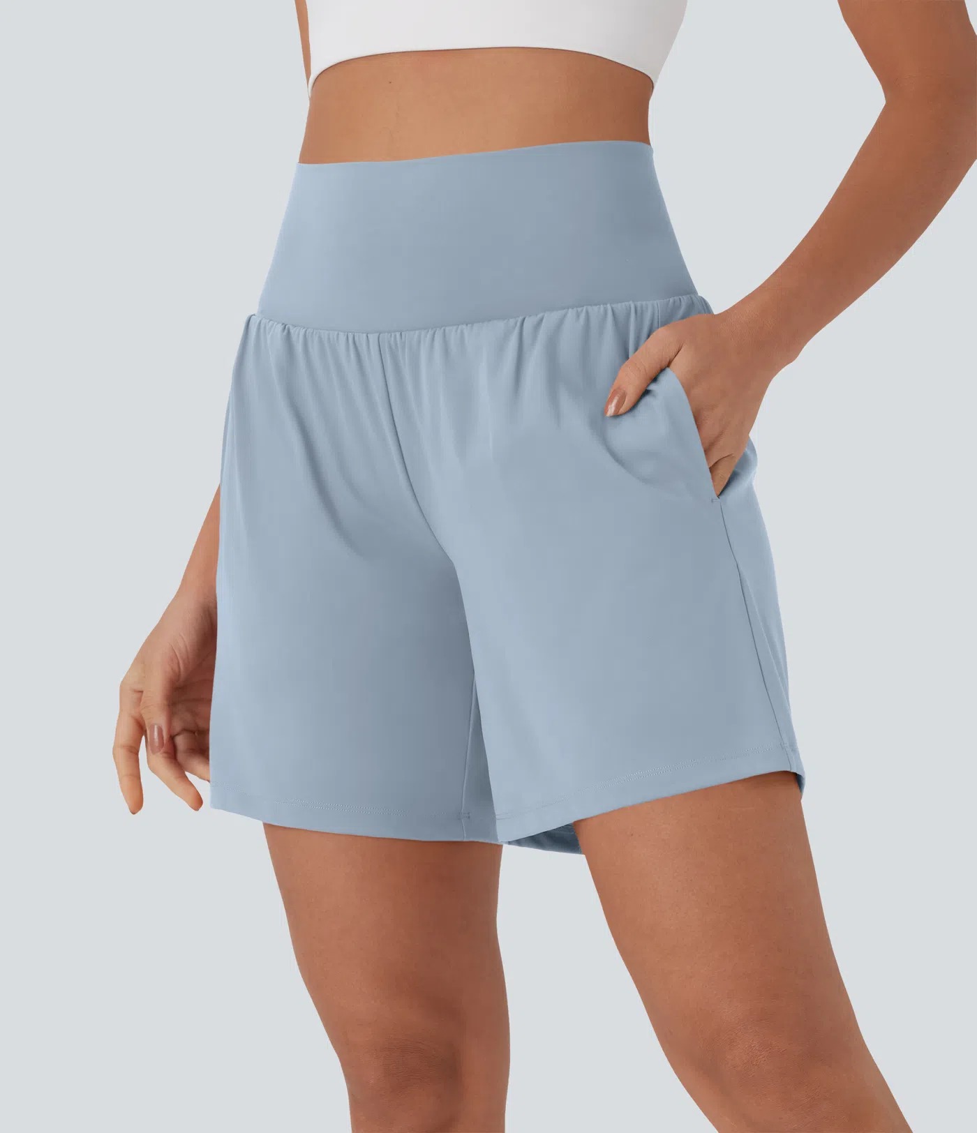 🔥🔥Women’s 2-in-1 Super High-Waisted Cool-Touch Yoga Shorts with Pockets (3
