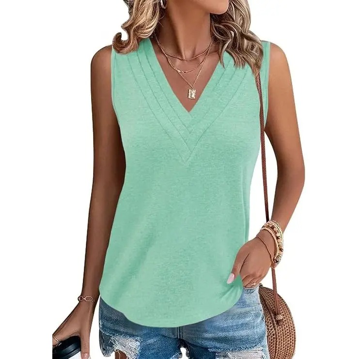 Women's V-Neck Loose Fit Tank Top