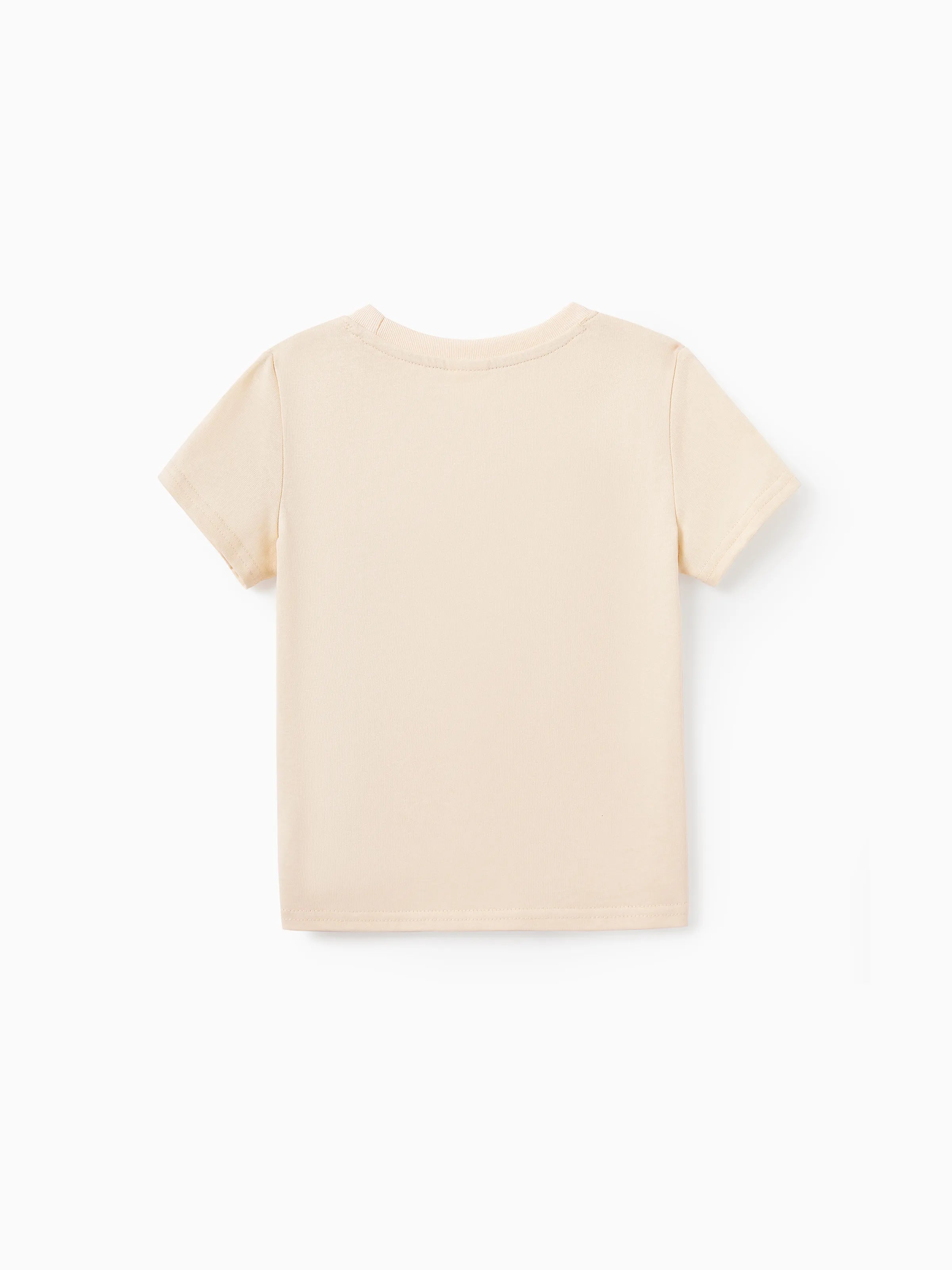 Family Matching Outfits Set Colorblock Sleeveless Strappy Dress or Short-sleeve T-shirt Multi-color
