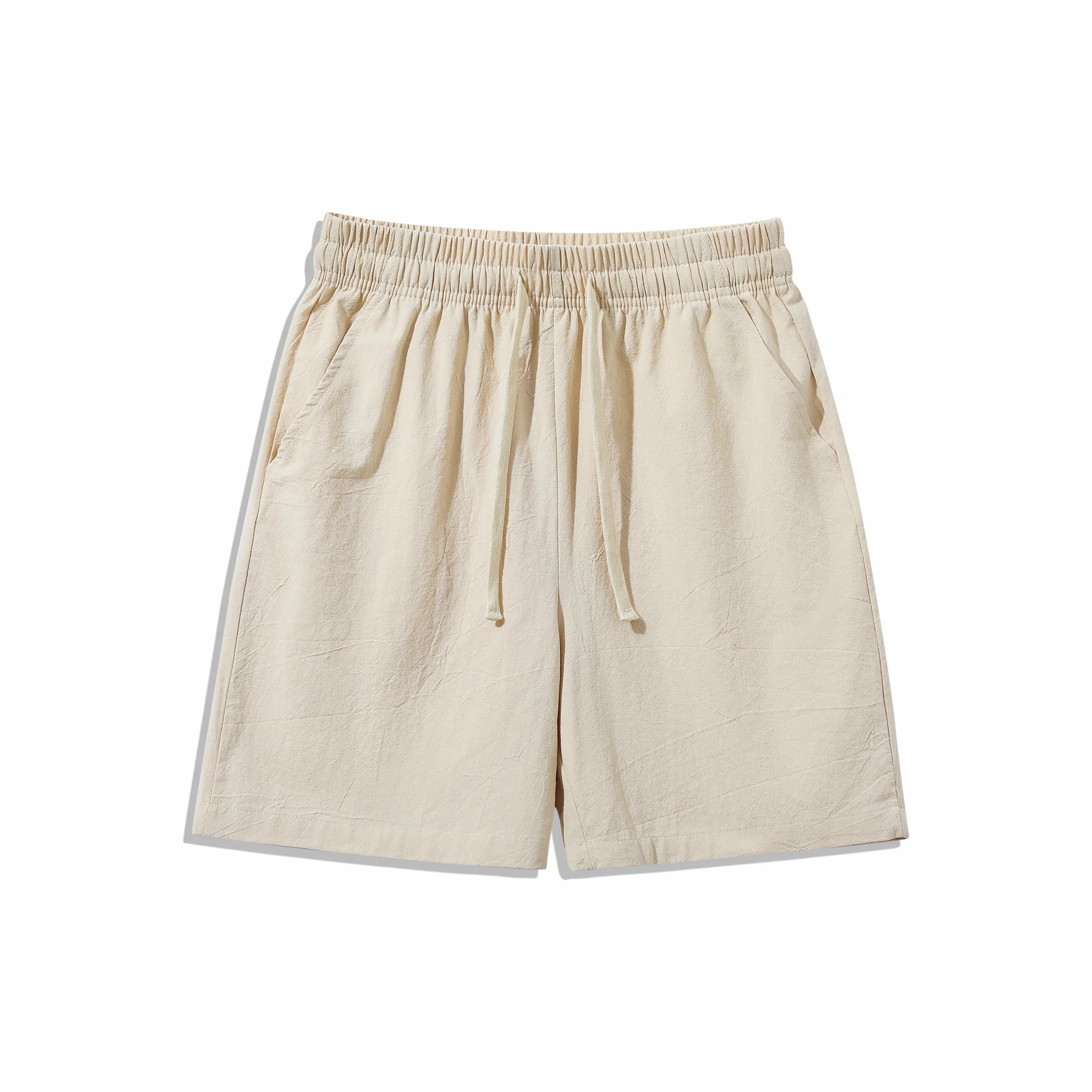 Unisex 4-Pack Premium Cotton Linen Casual Beach Shorts