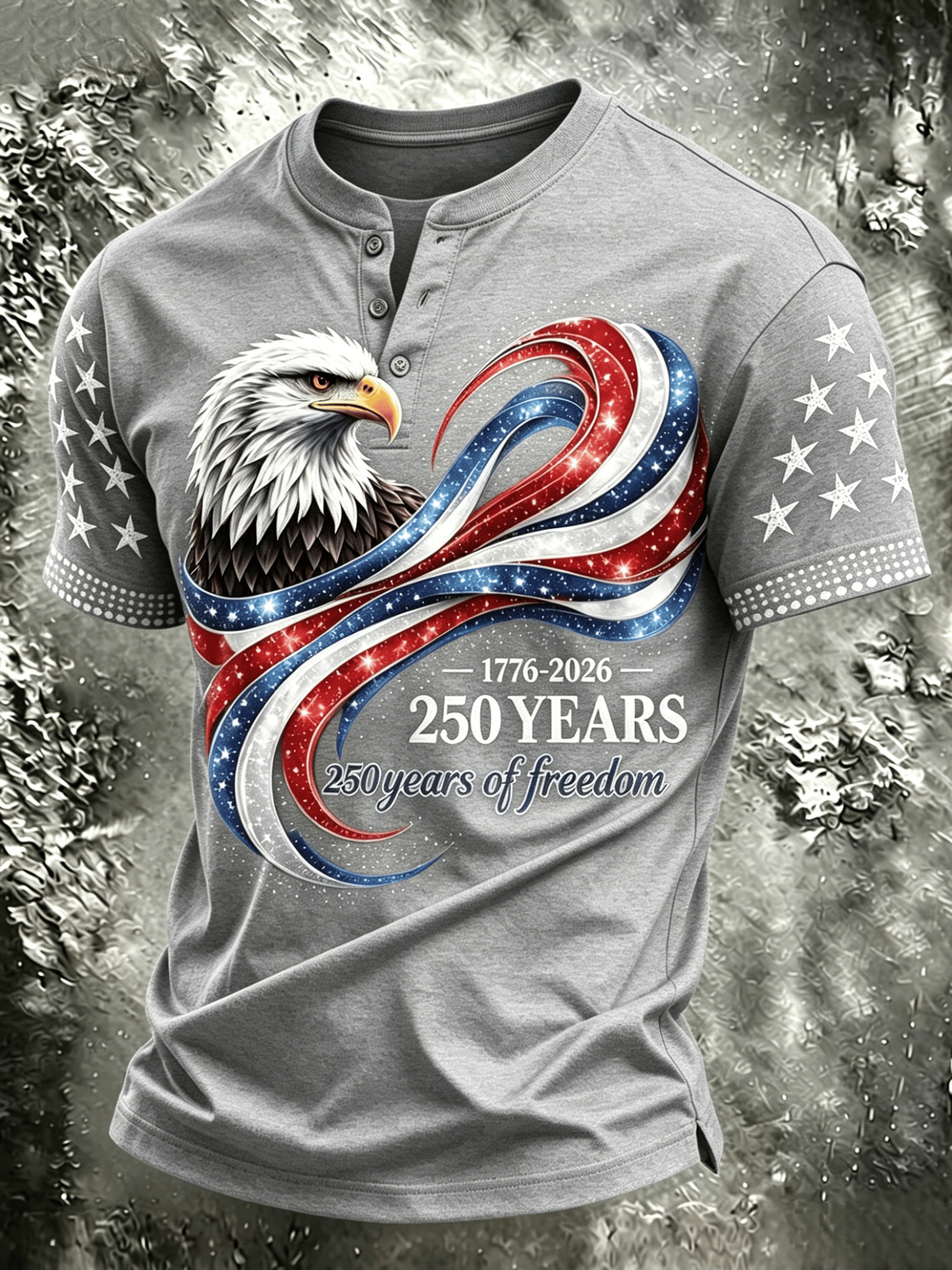 Men's American Anniversary Short-Sleeve Crew Neck T-Shirt