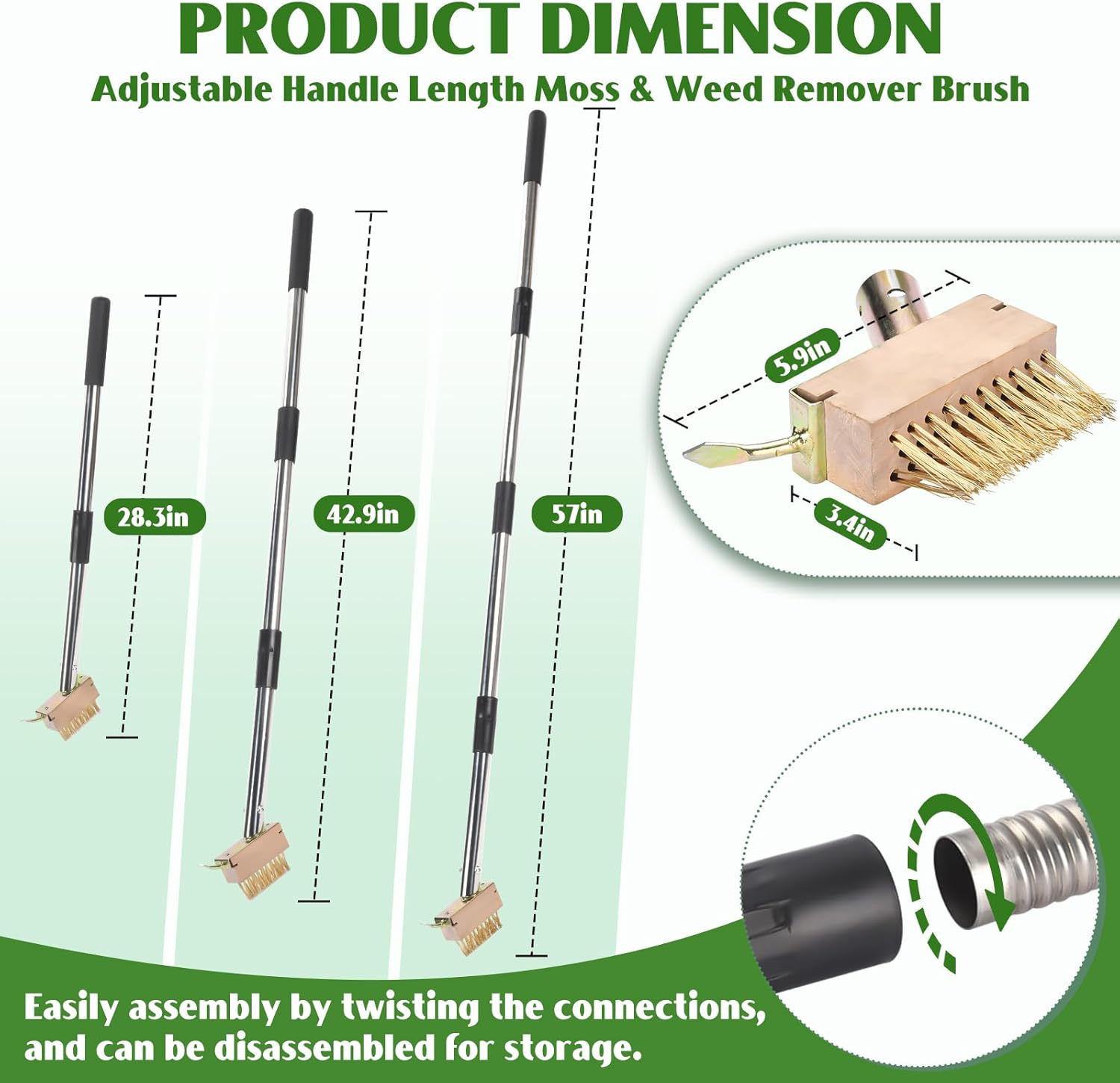 Adjustable Stainless Steel Crack Weeder
