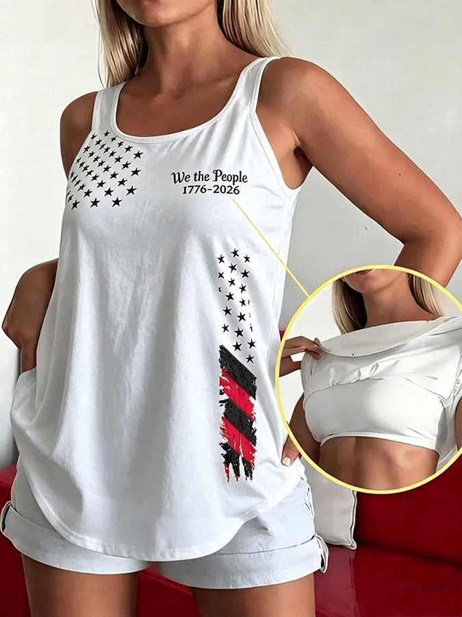 Women's Independence Day We The People 1776-2026 Print T-Shirt