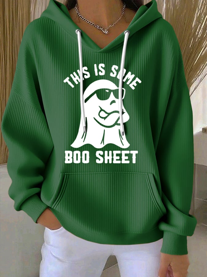 🔥HOT SALE🔥Women's This Is Some Boo Sheet Printed Hoodie