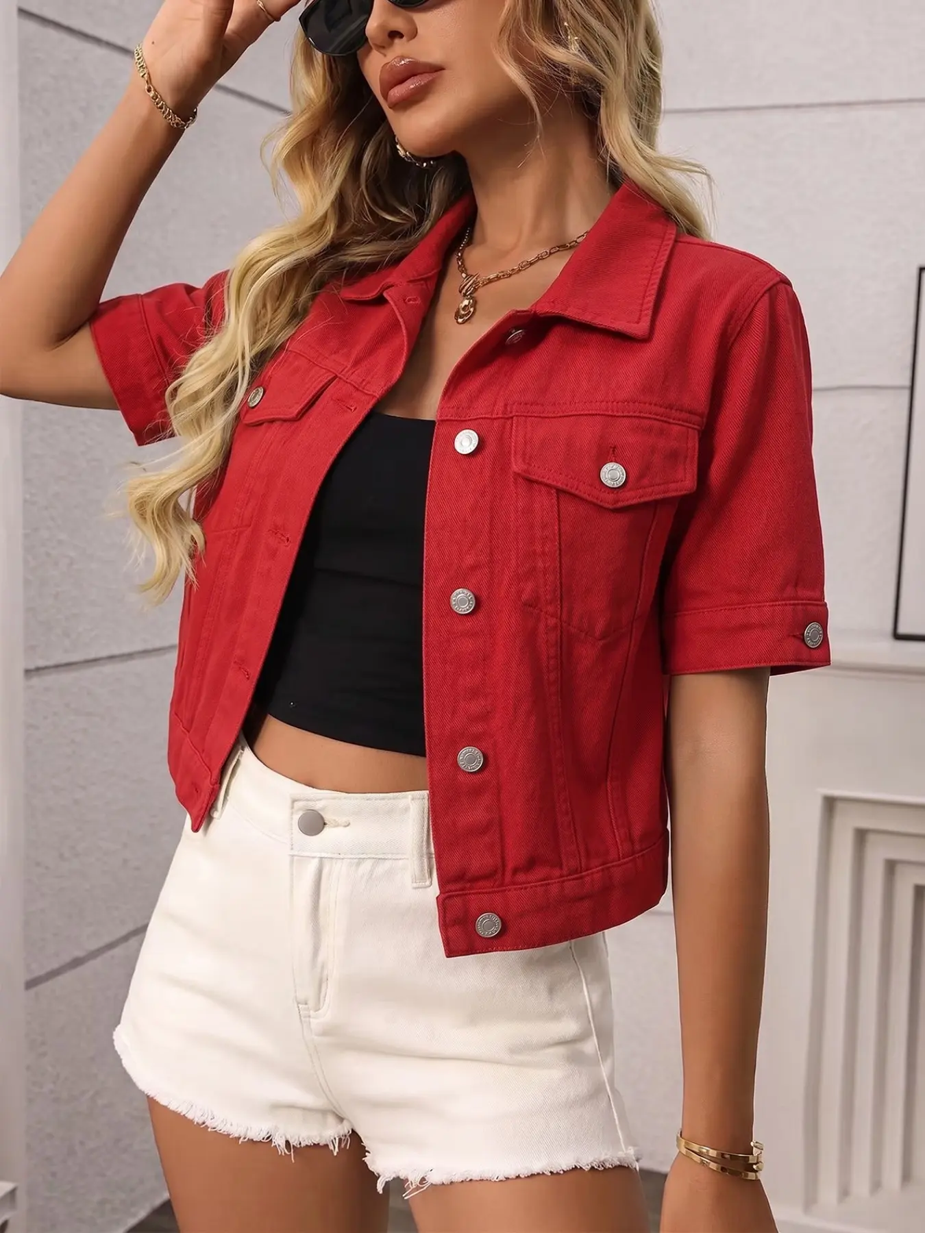 Classic Short Sleeve Denim Jacket