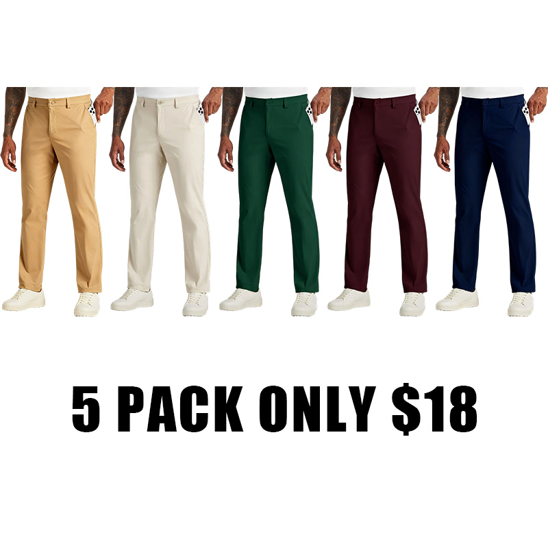 🔥Men's golf stretch straight leg pants🔥 10-Pack - All Colors Included, Only $24