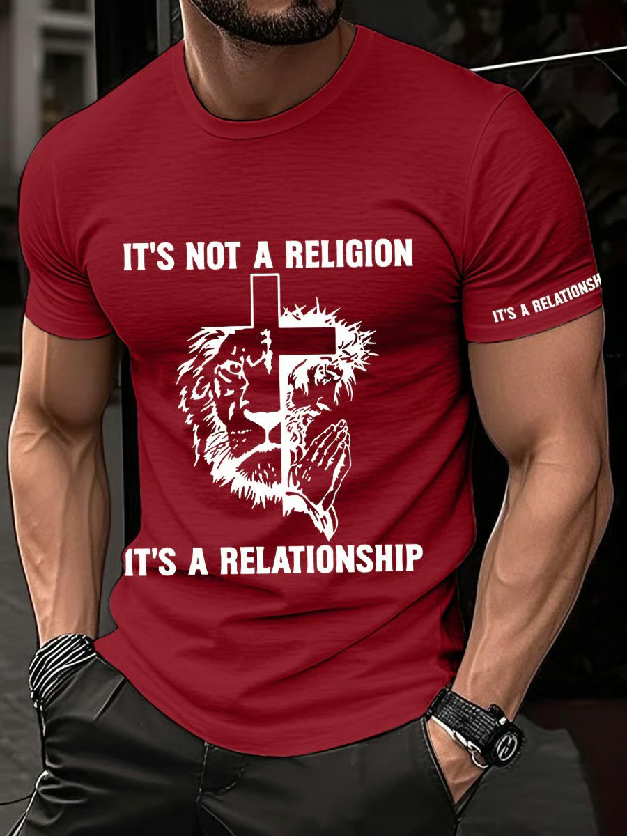 Men'S Faith  Print Casual Top