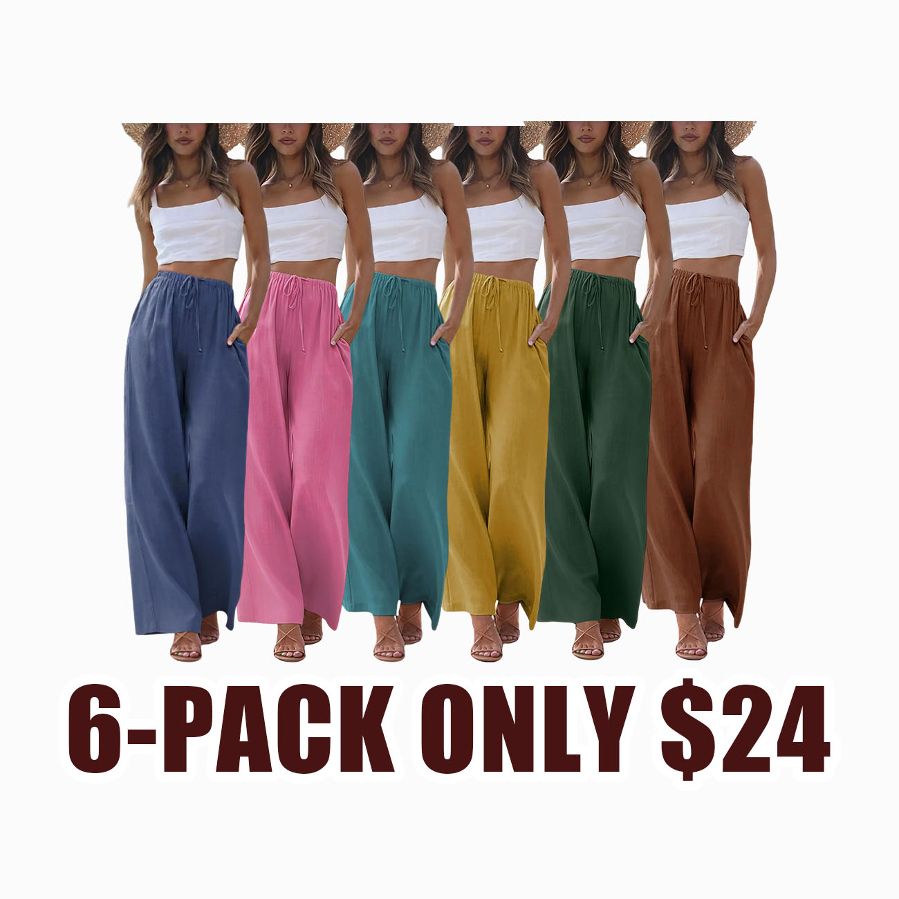 🔥2026 Palazzo Pants for Women - Beach to Street Wide Leg + Pockets