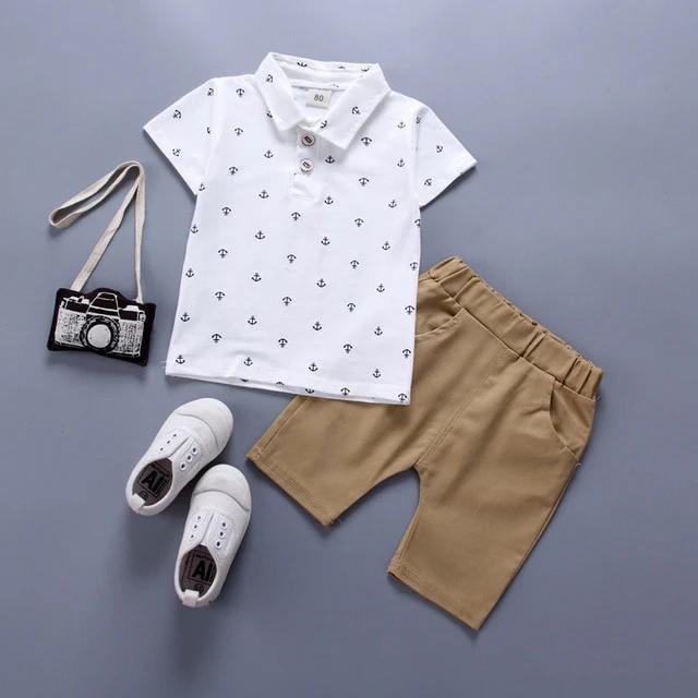 Cotton Anchor Print Infant Clothing For Boy