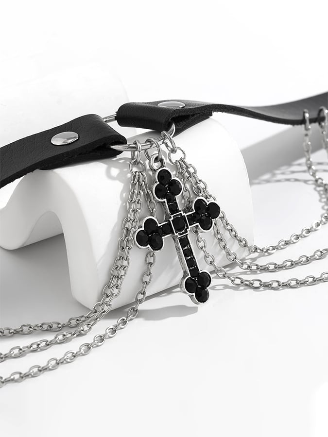 Women's Halloween Punk Cross Necklace