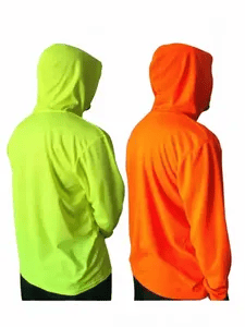 4 SHIRT PACK Hi Vis Long Sleeve Safety Shirt With Hoodie