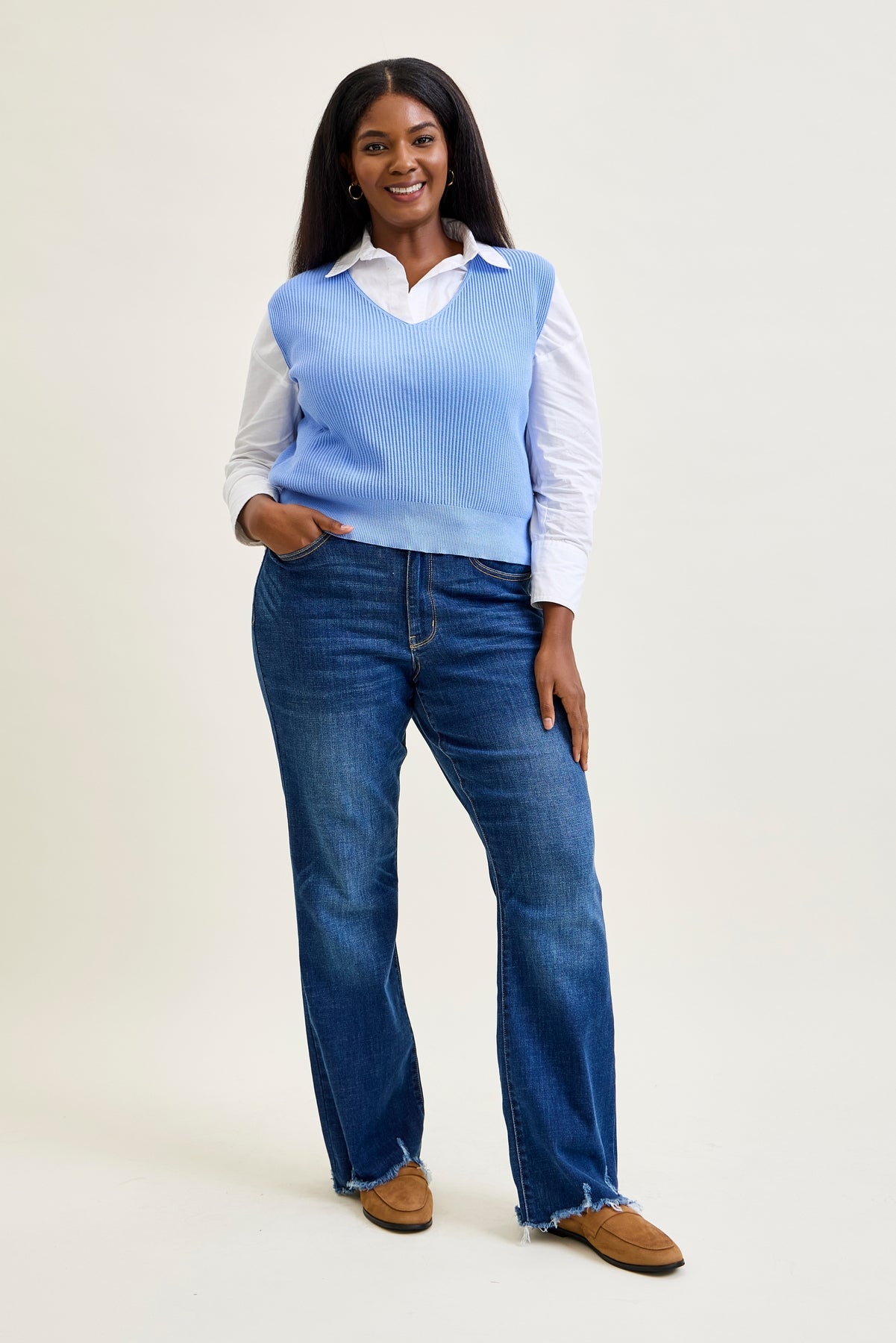 Daisy Non-Distressed Hem Bootcut Jeans - PLUS