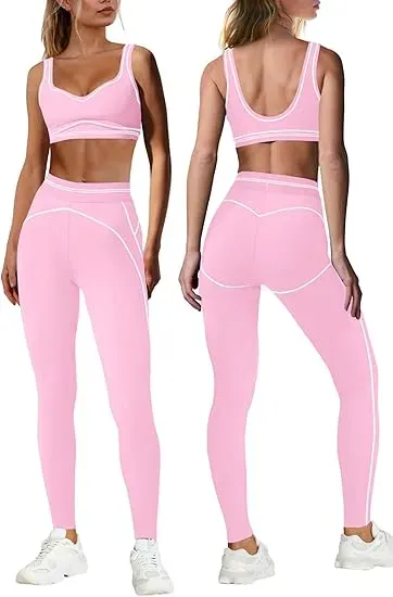 Women's 12-Pack Activewear Set — Sports Bras & Butt-Lifting Leggings for Workouts and Yoga
