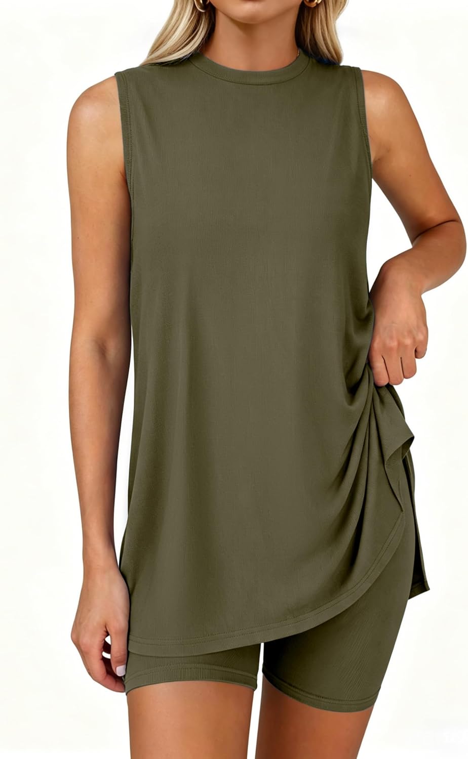 2 Piece Short Sets for Women Summer Matching Lounge Sets Resort Airport Travel Loungewear 2026 Fashion Outfits