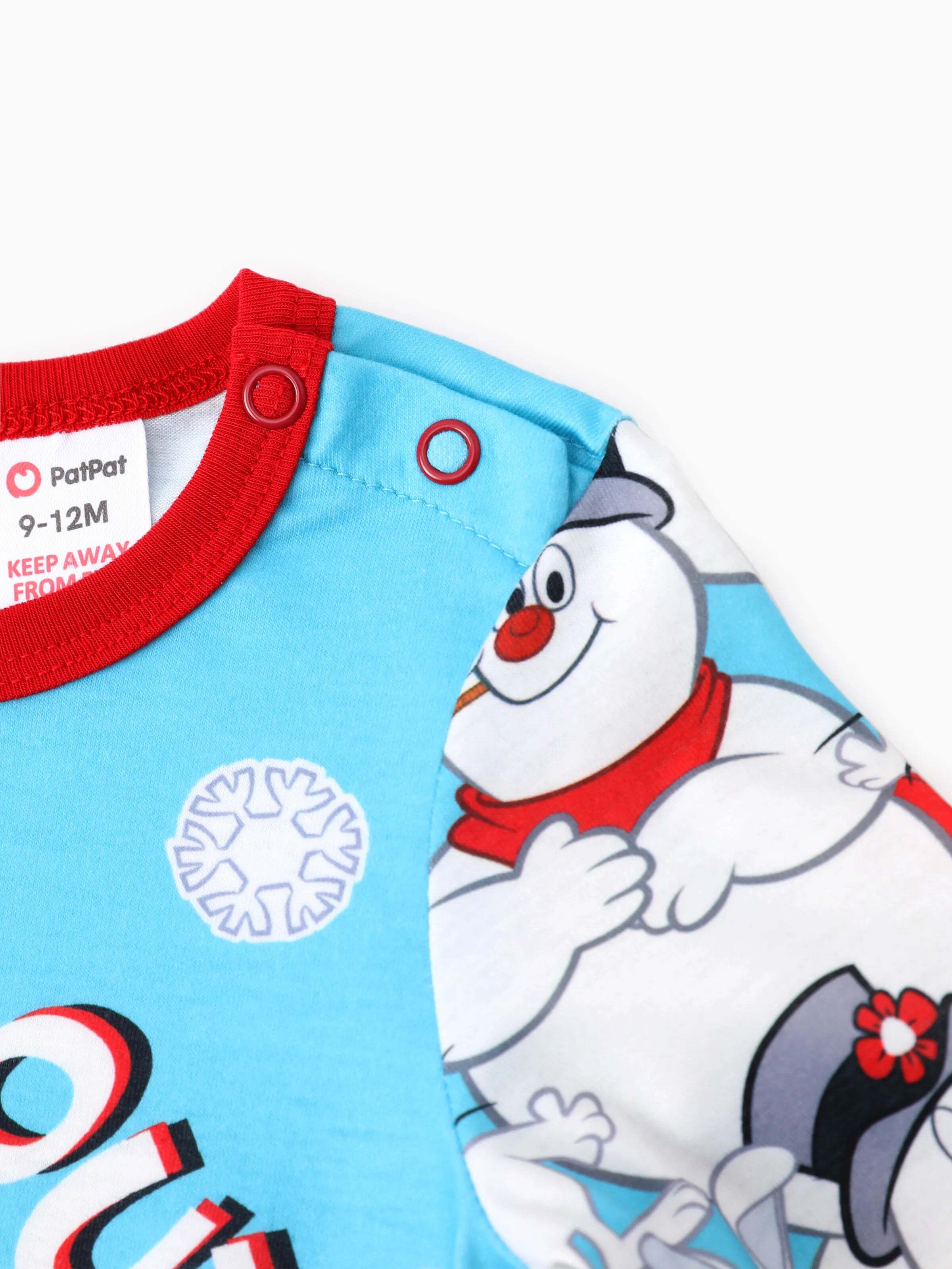 Christmas Snowman Pattern Pajamas Sets with Christmas Socks