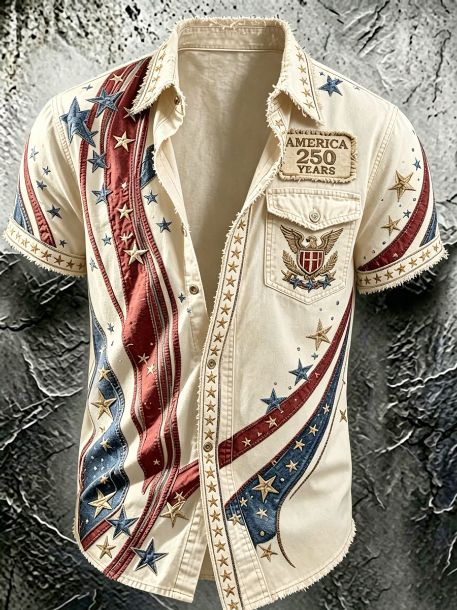 Men'S 250Th Anniversary National Faith Print  Shirt