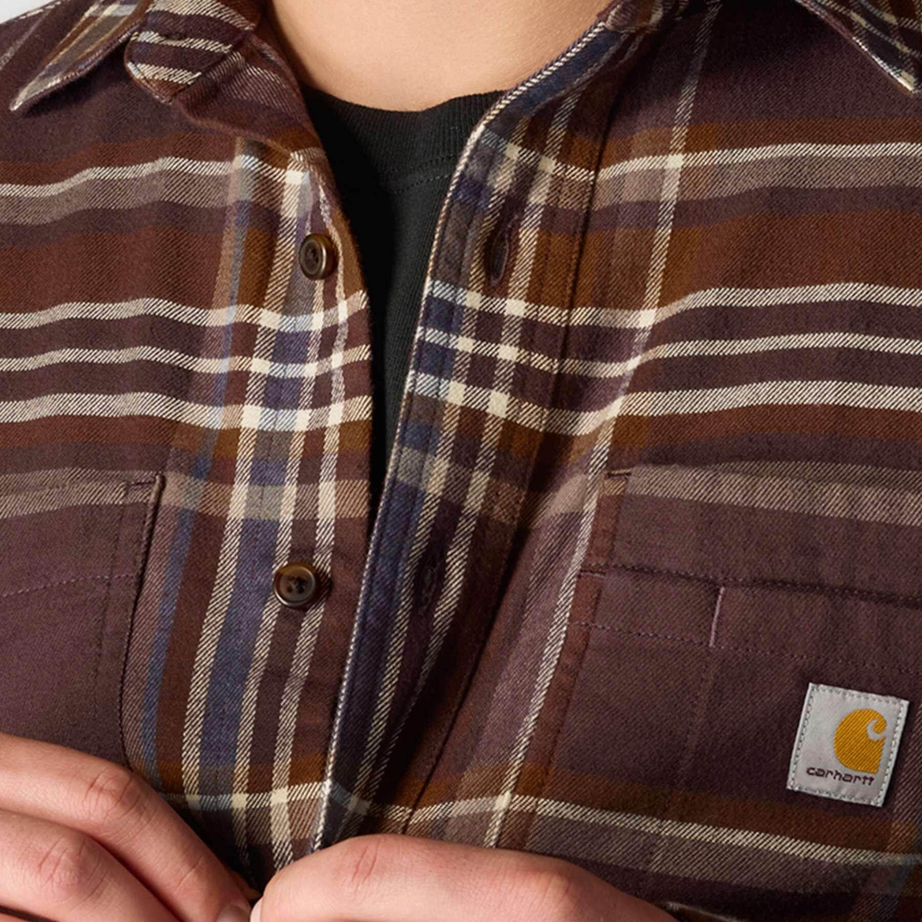 CHT Rugged Flex Relaxed Fit Midweight Flannel Long-Sleeve Plaid Shirt 107010