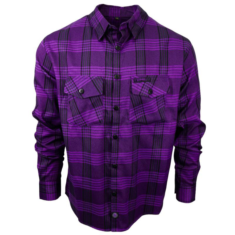 🔥 Men’s Patriot Red, White & Blue Flannel Shirt — Hidden Snap Collar